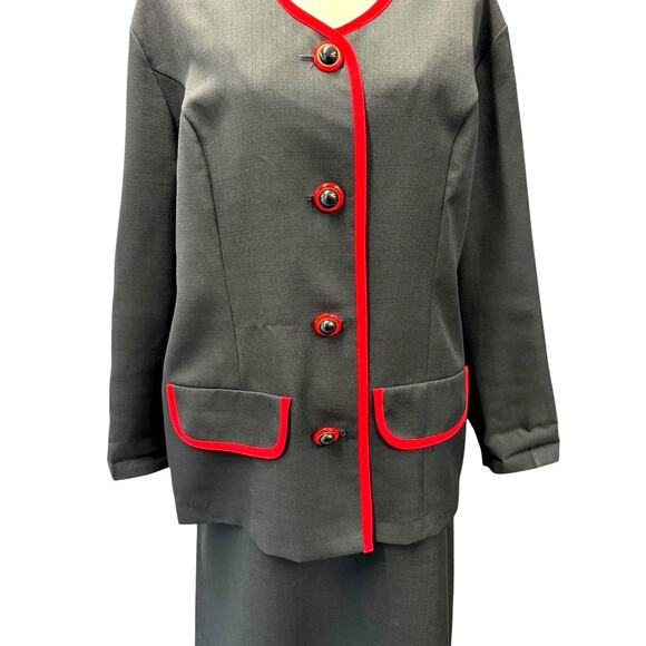 "VINTAGE" Berg-Ray Frocks, 2PC Suit, Made In USA, Size 18, Skirt, Office‎ Wear - Picture 2 of 12